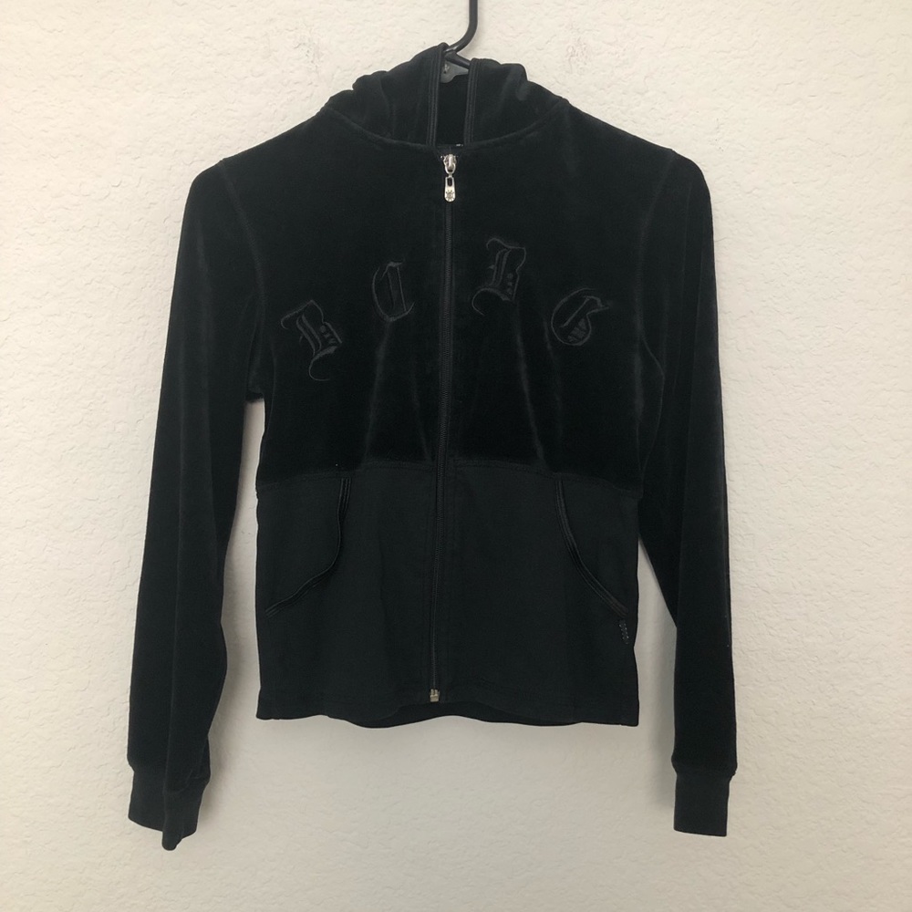 BCBG Women’s Velour Hooded Jacket